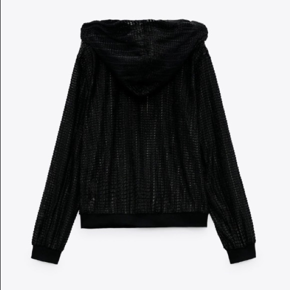 Hooded Bomber Jacket Size XS NWT - Picture 5 of 6